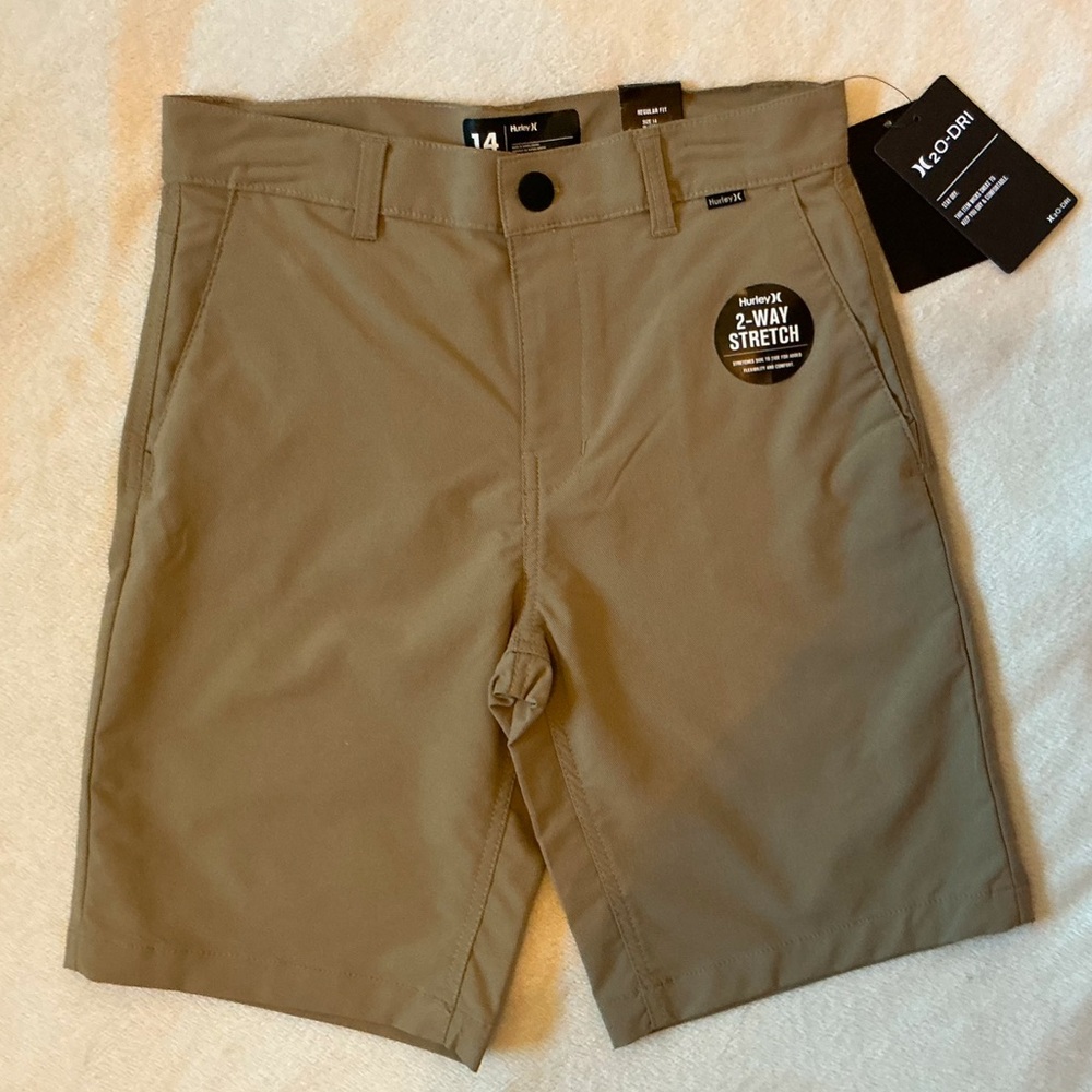 NEW Hurley Boys DRI-FIT Khaki Shorts NWT
